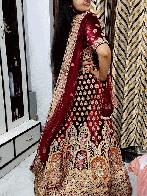 You twirling in your bridal lehenga